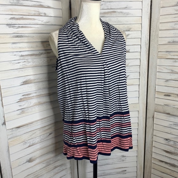 MAX STUDIO striped cowl neck tank top NWT S - Picture 2 of 10